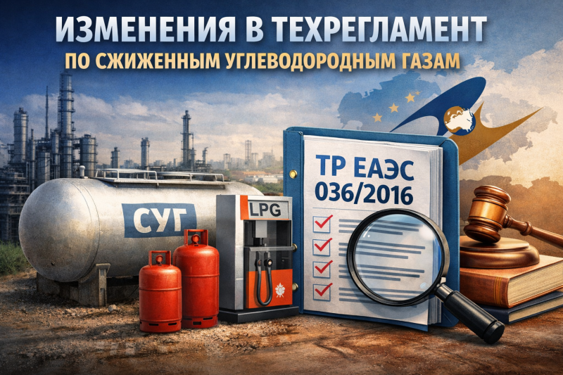 Изменены требования технического регламента к сжиженным углеводородным газам (ТР ЕАЭС 036/2016)