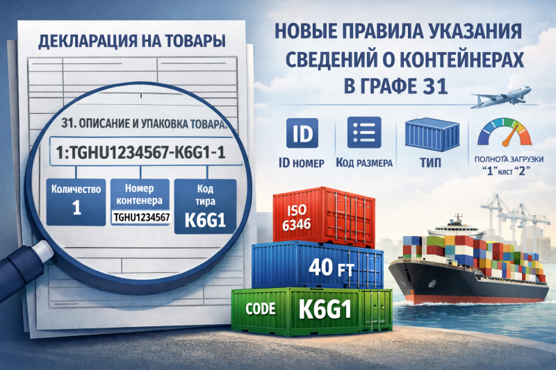 ЕЭК изменила правила указания сведений о контейнерах в графе 31 ДТ