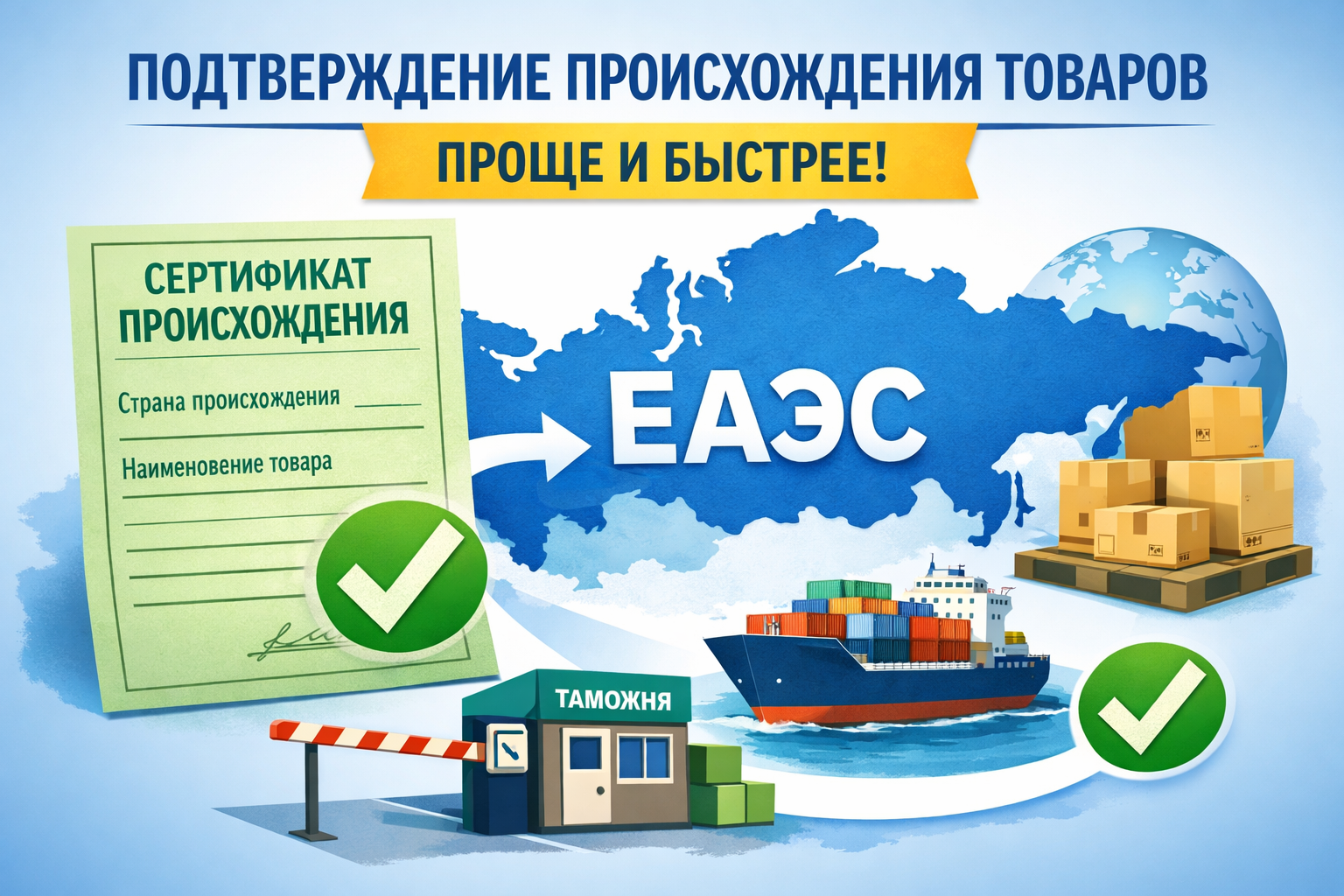 ЕЭК упростила подтверждение происхождения товаров при ввозе в ЕАЭС