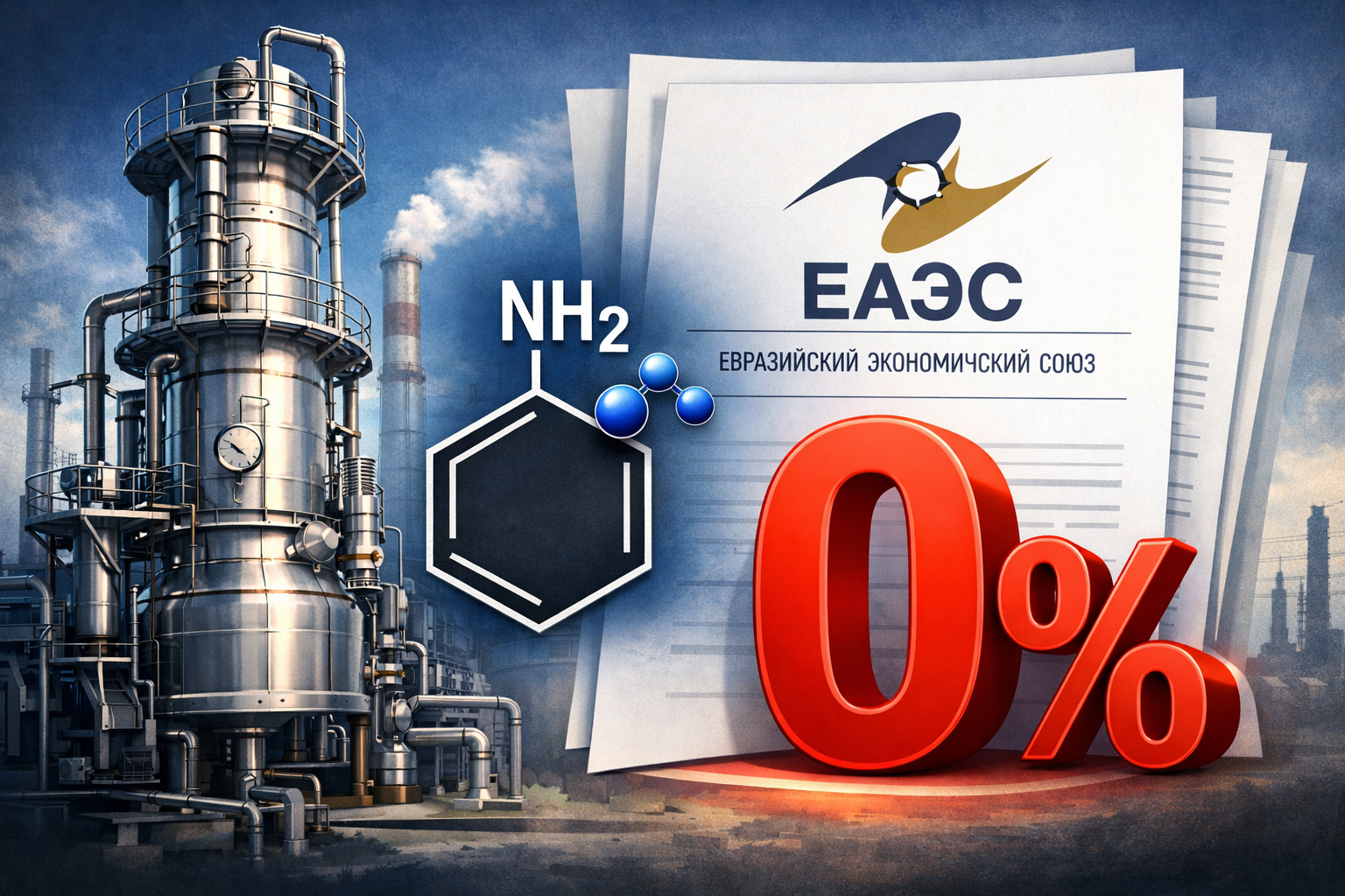 Нулевая пошлина на анилин и его соли до конца 2027 года