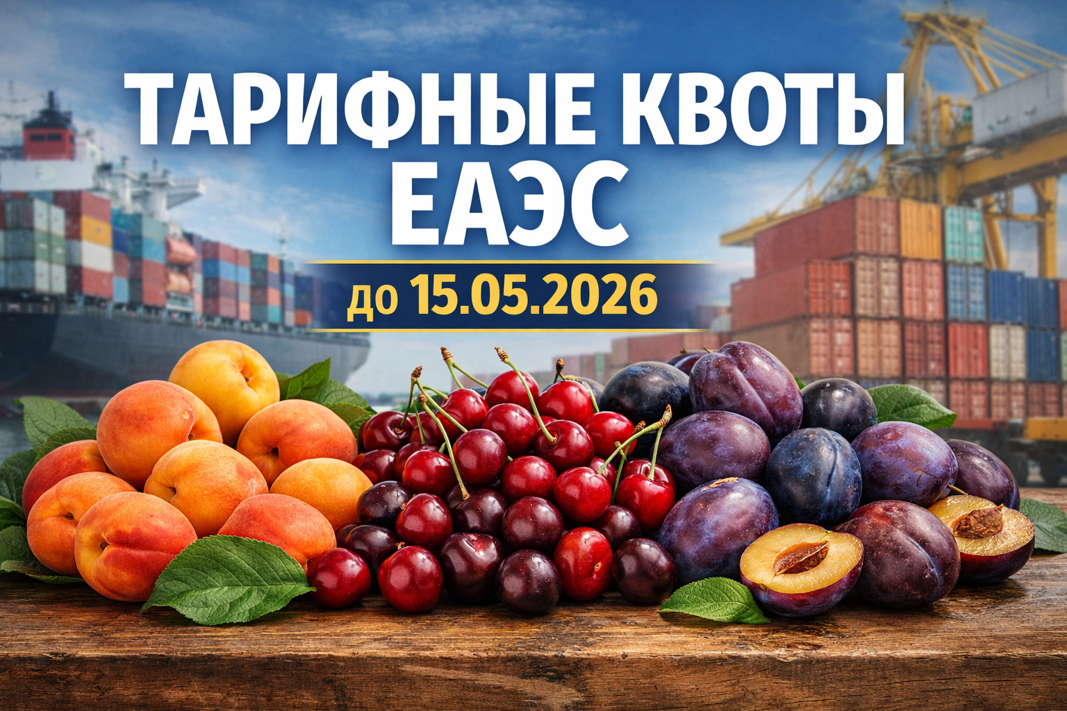 Временные тарифные квоты на ввоз косточковых культур в государства ЕАЭС