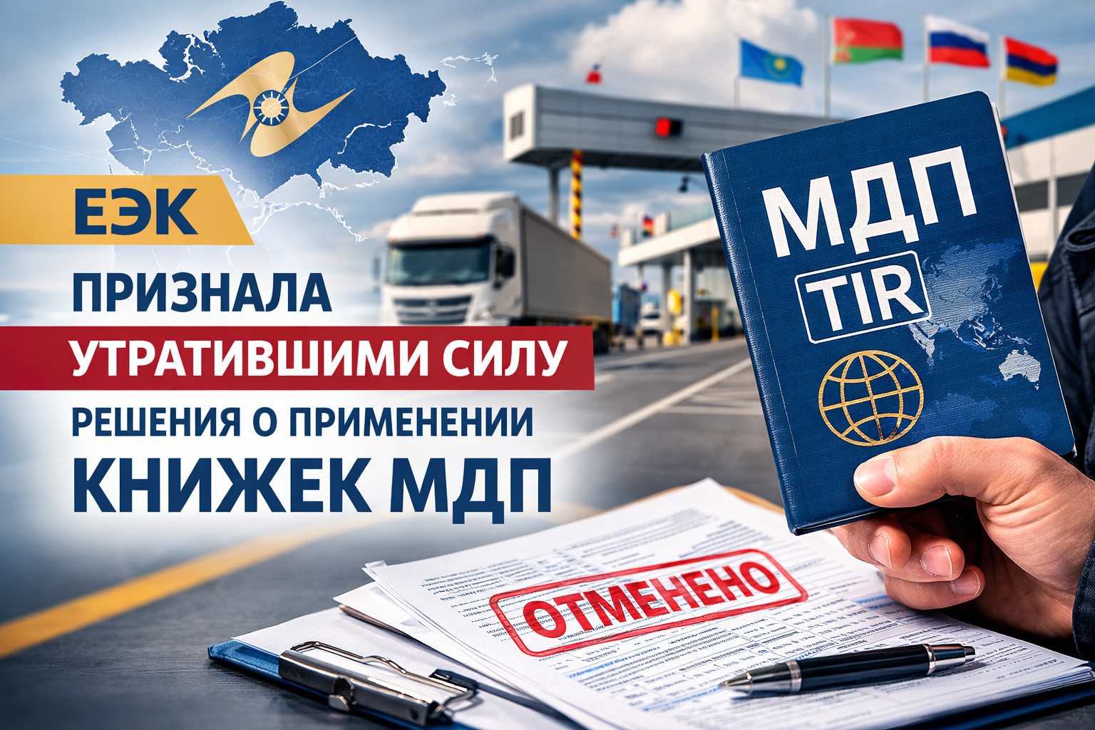ЕЭК признала утратившими силу решения о применении книжек МДП на территории Таможенного союза