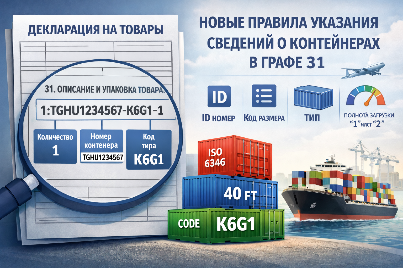 ЕЭК изменила правила указания сведений о контейнерах в графе 31 ДТ