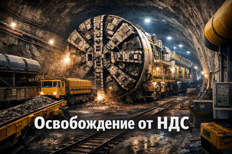 Расширен перечень оборудования для туннелепроходческих работ, освобождаемого от НДС