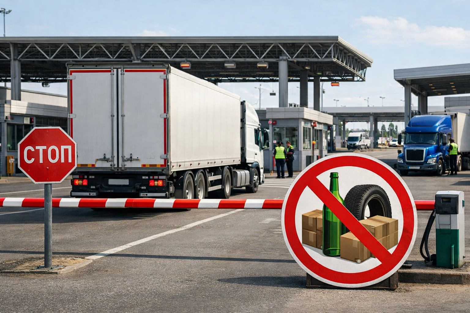 Продлён запрет на ввоз товаров через литовскую границу и обновлены пункты заправки